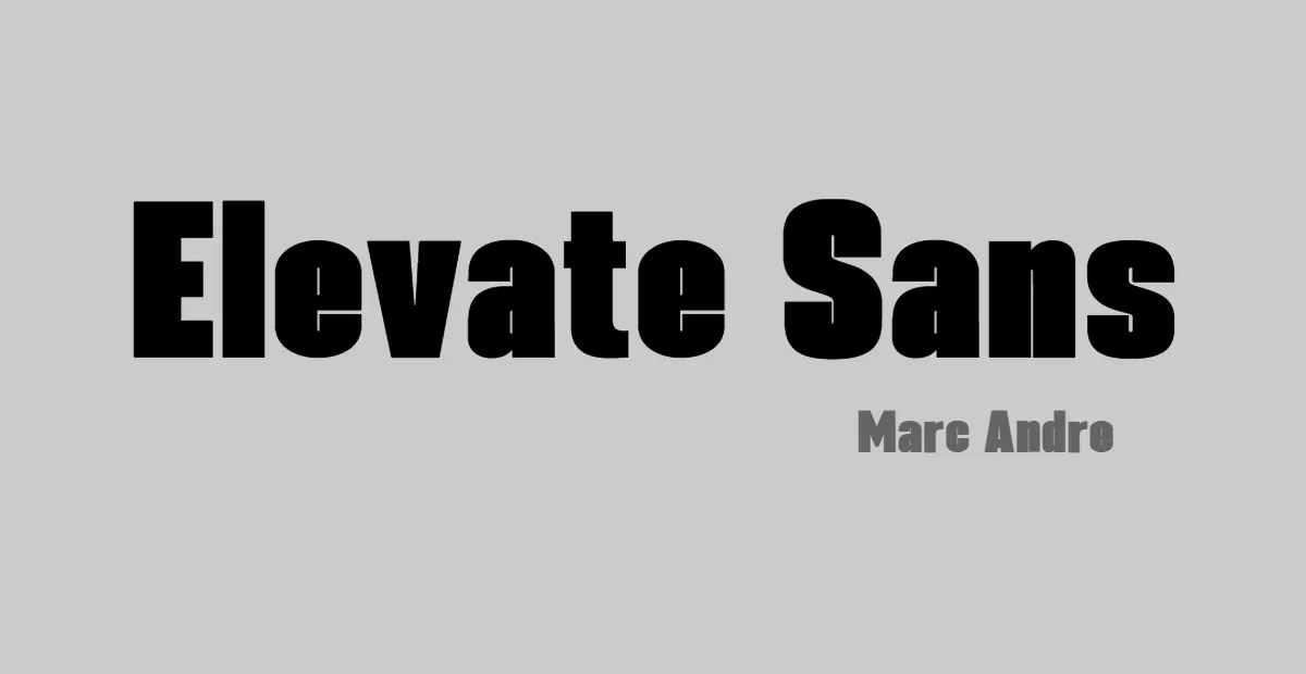 Elevate Sans Font