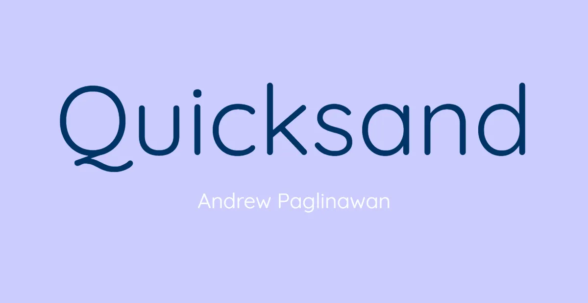 Quicksand Font