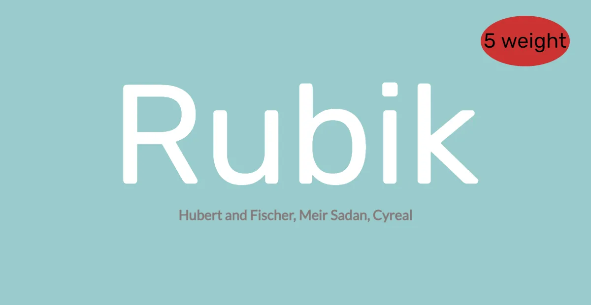 Rubik Font