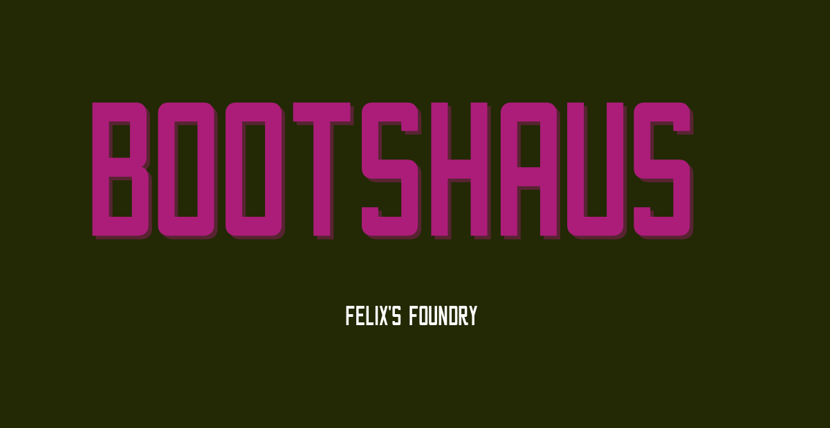 Bootshaus Font