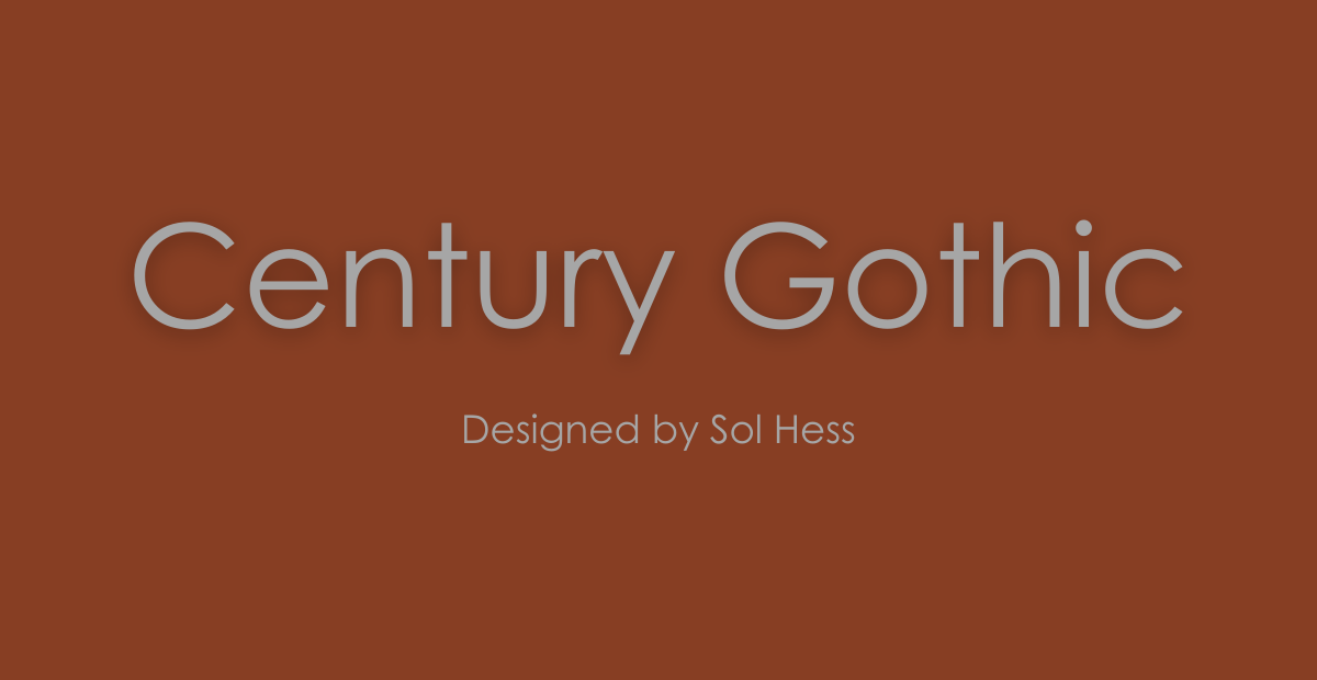 Century Gothic Font